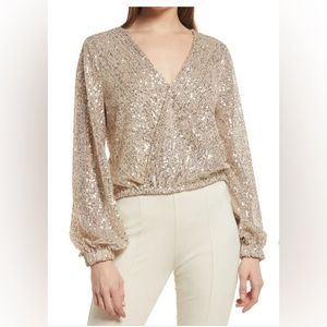 Sequin wrap top